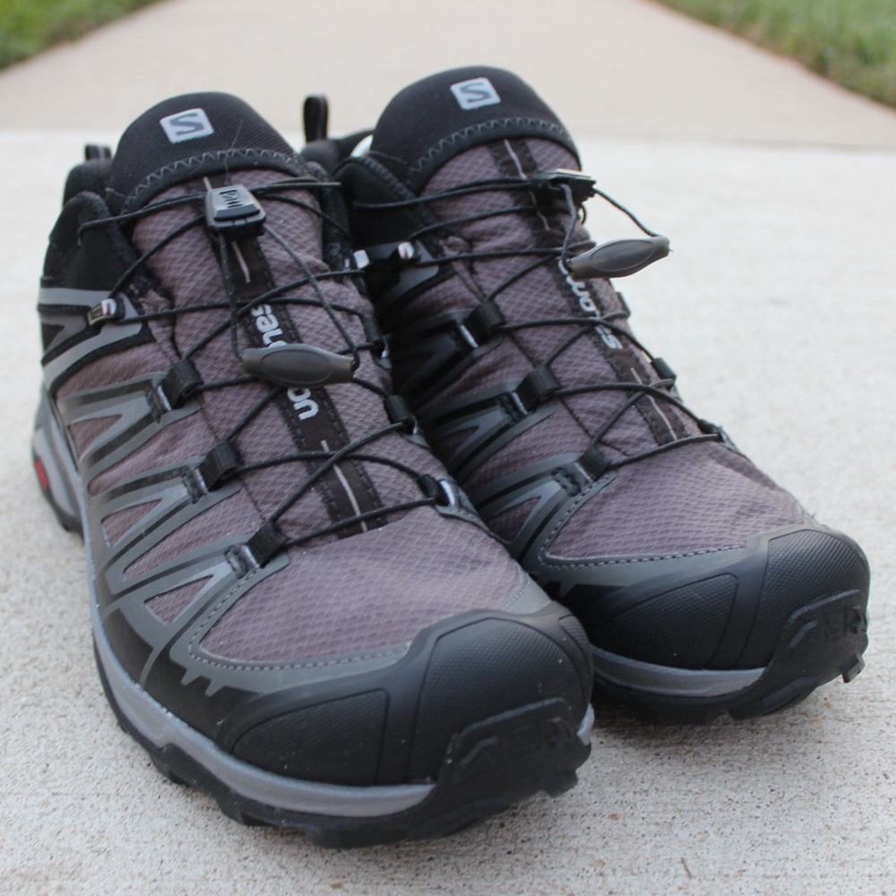 Salomon Black and Purple Women's Sneakers